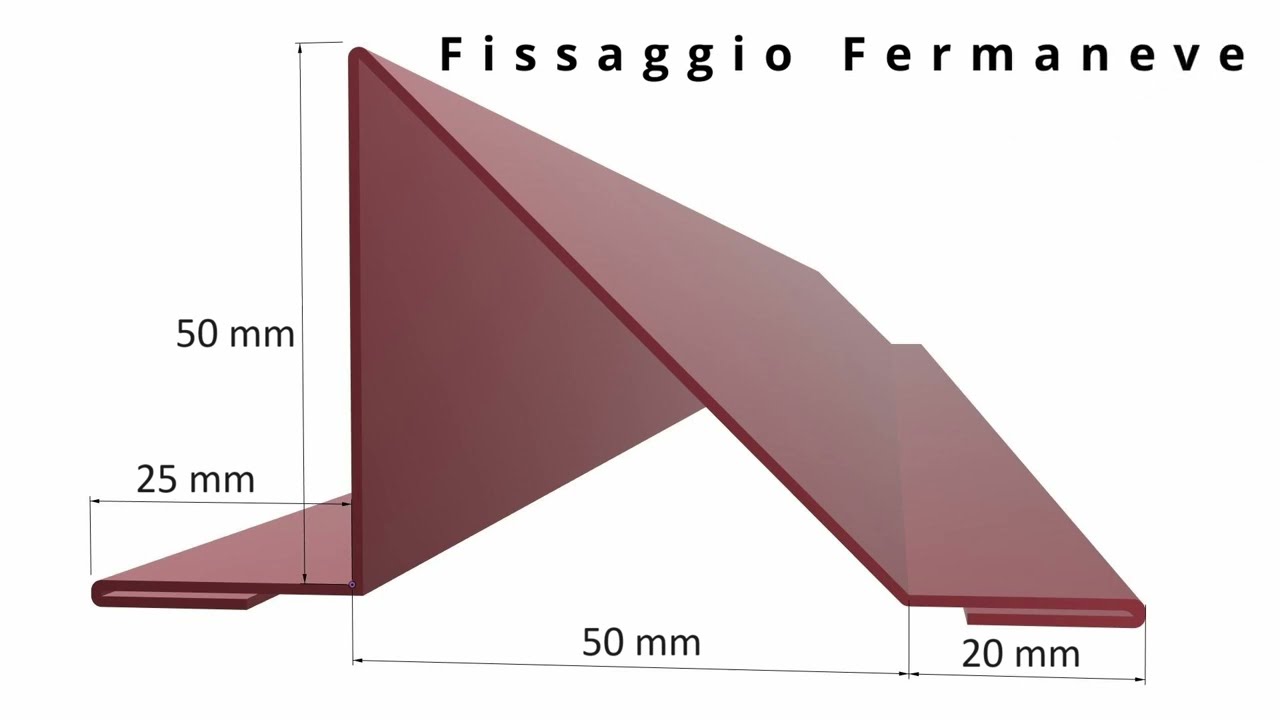 Fissaggio fermaneve su pannelli grecati