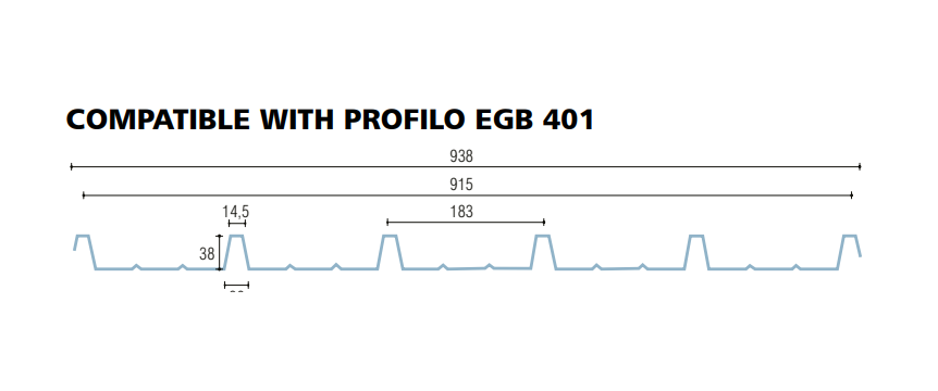 policarbonato compatto grecato compatibile egb 401