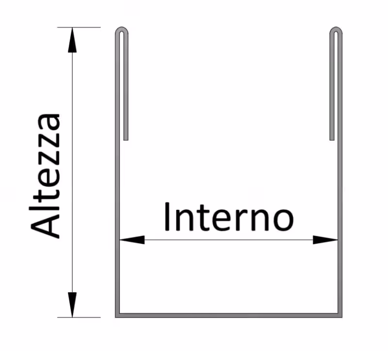 interno profilo a U