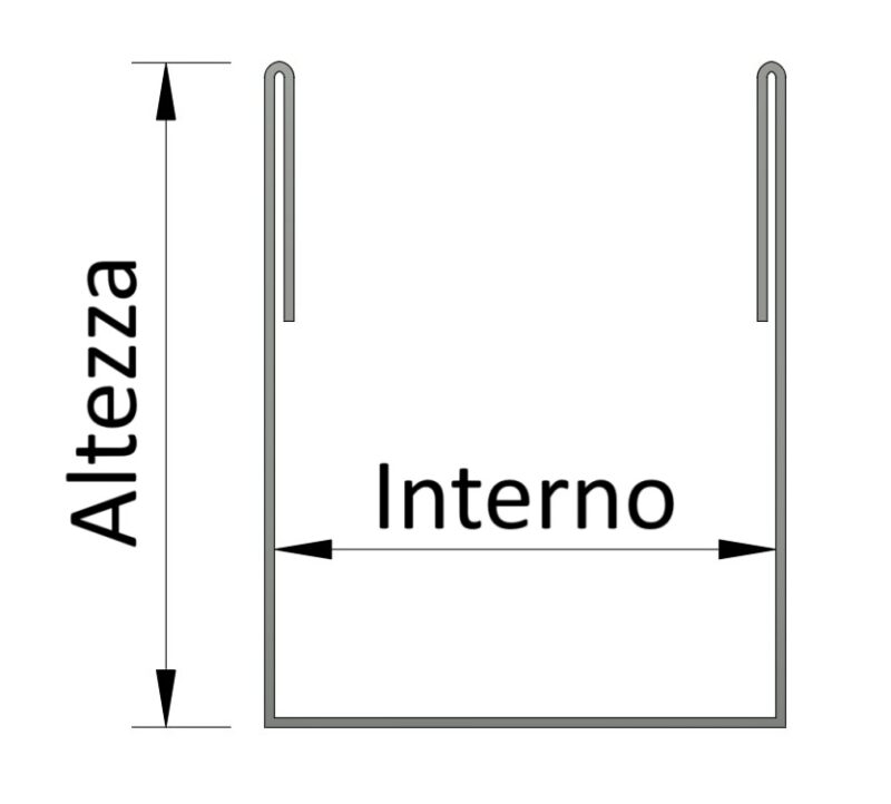 interno profilo a U