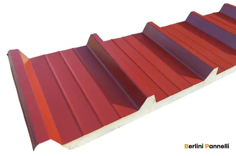 pannelli coibentati grecati rosso siena